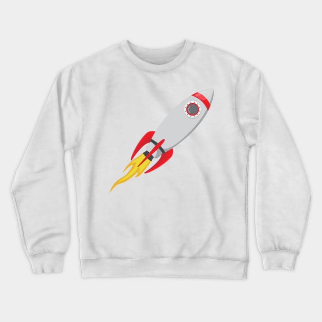 Rocket Crewneck Sweatshirt by STARSsoft